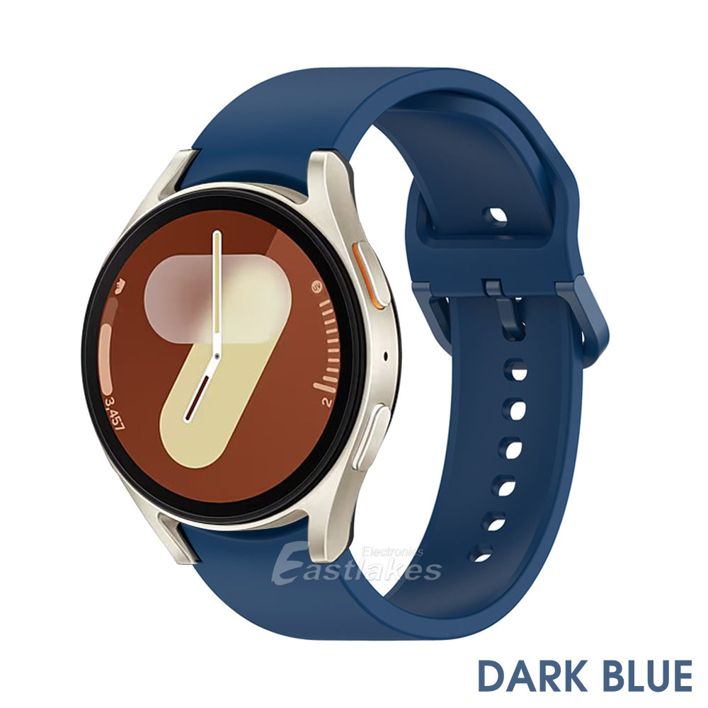 Samsung Galaxy Watch 7 Silicone Sport Watch Strap Band Dark Blue - Eastlakes Electronics
